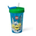 Tazza blu con coperchio verde e cannuccia , 500 ml Iconic - LEGO®
