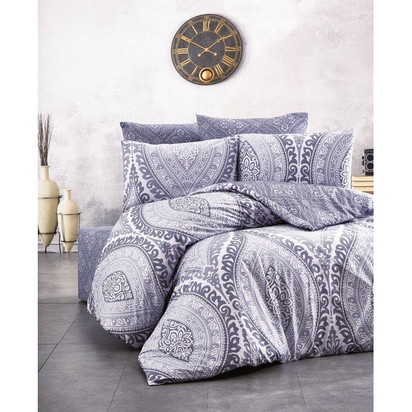 Biancheria da letto in cotone viola Nazenin Home Evidence, 200 x 200 cm - Mijolnir