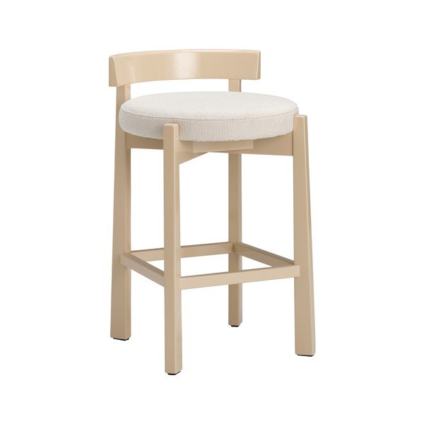 Sgabello da bar beige imbottito (altezza della seduta 66 cm) Hugg – Ellos Home