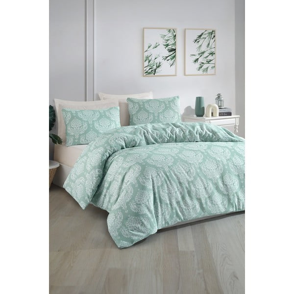 Biancheria da letto verde per letto matrimoniale 200x200 cm Post – Mijolnir