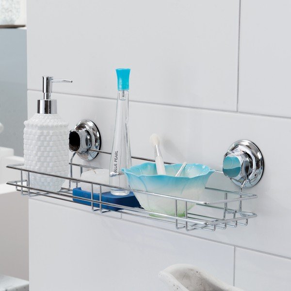 Mensola autoportante in metallo per bagno in argento Bestlock Bath - Compactor-image-1