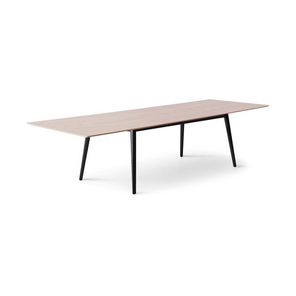 Tavolo da pranzo pieghevole con piano in rovere nero e naturale 100x210 cm Meza - Hammel Furniture-image-1