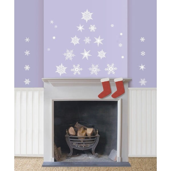 Set di 30 adesivi natalizi con fiocchi bianchi - Ambiance-image-3