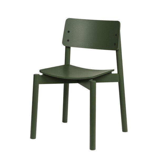 Sedia da pranzo verde impilabile Wem – noo.ma