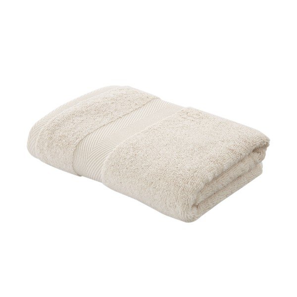 Asciugamano in cotone crema e seta 50x90 cm - Bianca