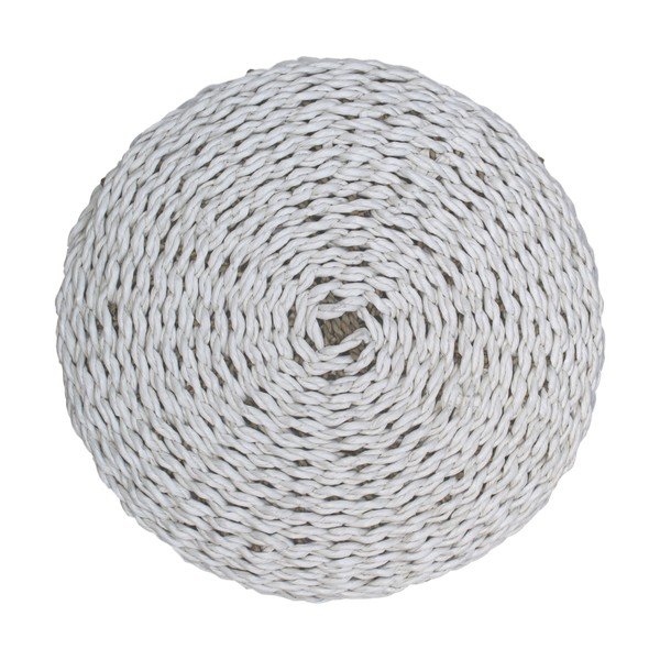 Bílá stolička HSM collection Art of Nature Raffia, ⌀ 43 cm-image-1