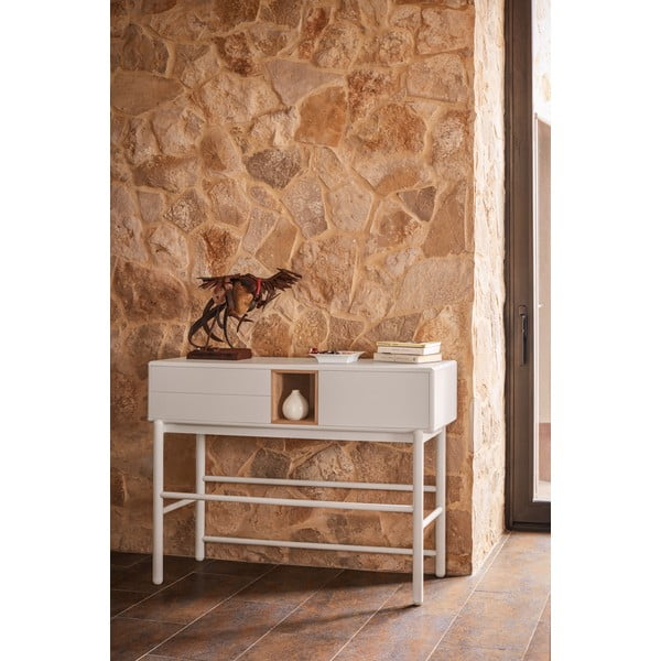 Tavolo consolle color crema 35x120 cm Corvo – Teulat-image-1