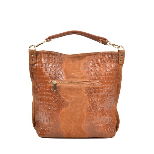 Borsa Ganna in pelle marrone scuro cognac - Roberta M
