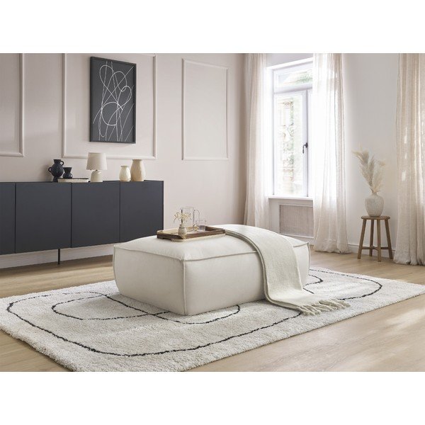 Poggiapiedi in similpelle beige Boheme - Bobochic Paris-image-1