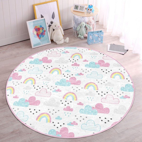 Tappeto bianco per bambini ø 120 cm Comfort - Mila Home-image-4