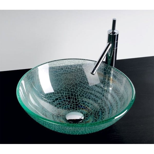 Lavabo rotondo in vetro ø 42 cm Ice – Sapho-image-2