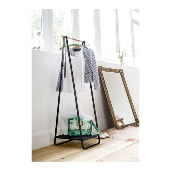 Appendiabiti nero con ripiano Portant Blanc - Compactor-image-1