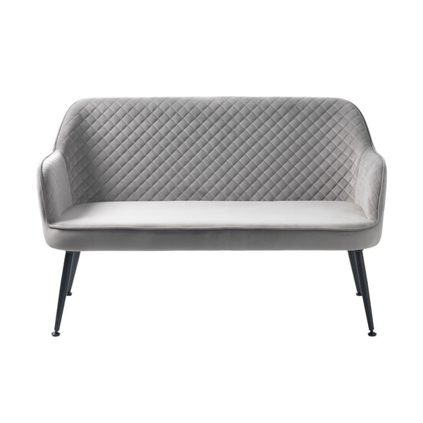 Divano in velluto grigio chiaro 129 cm Berrie - Unique Furniture