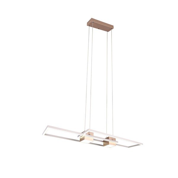 Lampadario bianco/bronzo a LED dimmerabile con telecomando Albany - Trio-image-3