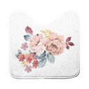 Tappetino per il bagno bianco e rosa per WC 45x45 cm Jayana – douceur d'intérieur