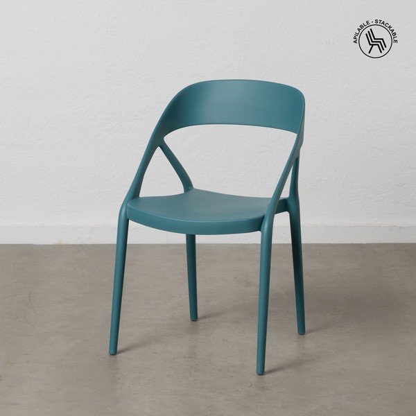 Set di 2 sedie da pranzo blu in plastica - Ixia-image-2