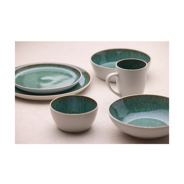 Piatto da dolce bianco/verde in gres ø 21 cm Gastro White/Green – Bitz-image-3