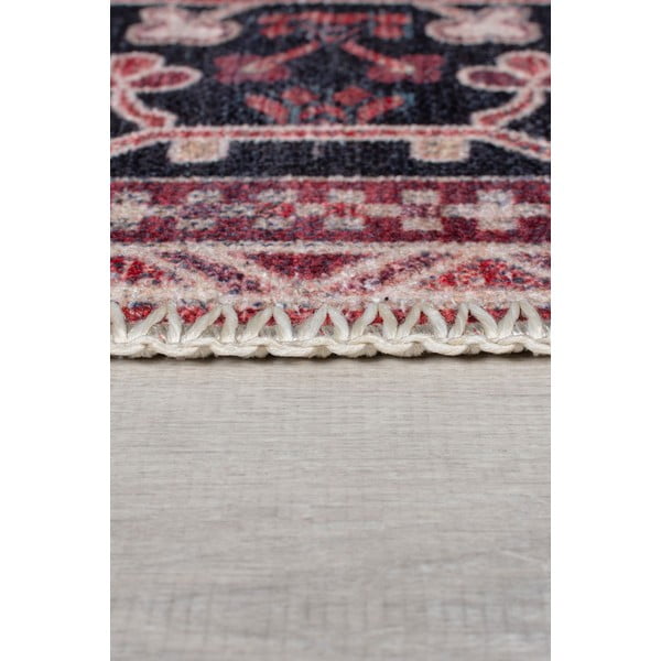 Tappeto lavabile bordeaux con fibra riciclata 80x150 cm Windsor - Flair Rugs-image-4