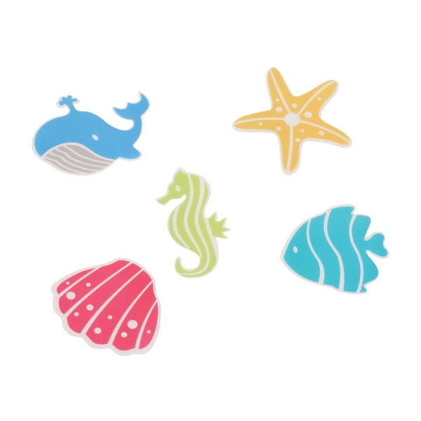 Set di tappetini antiscivolo per bambini 5 pz per la vasca 12x12 cm Waterworld – Spirella