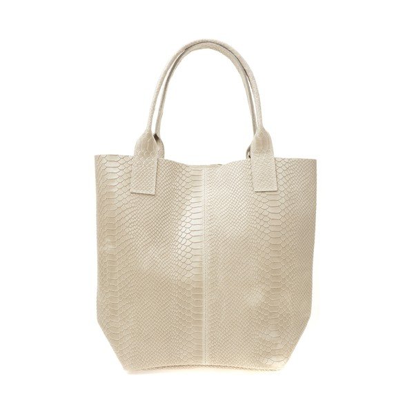 Borsa shopper in pelle beige Lola - Renata Corsi-image-1