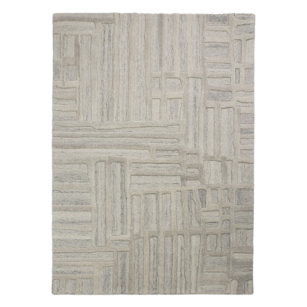 Tappeto greige in lana tessuto a mano 140x200 cm Elva  – Flair Rugs | Tappeti