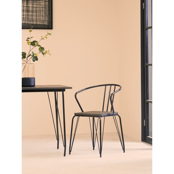 Tavolo da pranzo in olmo massiccio ø 80 cm District – Premier Housewares-image-2