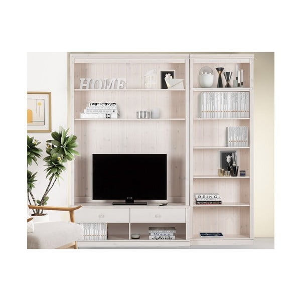 Set TV in legno di pino bianco 214x223 cm Anita - Støraa-image-3