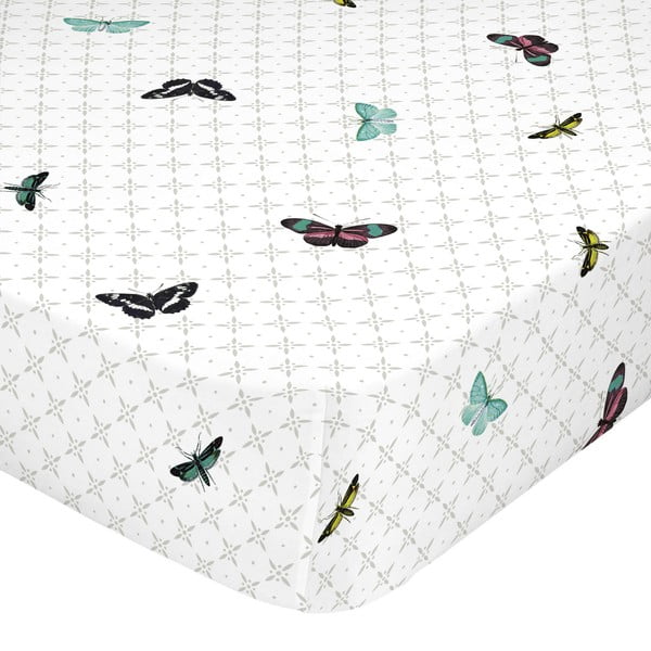 Lenzuolo di cotone Basic , 180 x 200 cm Birds of Paradise - Happy Friday