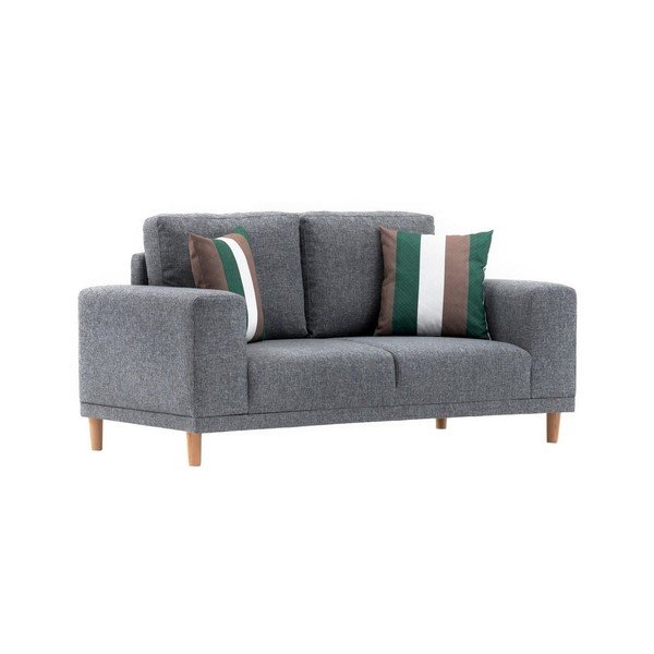 Divano a due posti grigio Franz - Balcab Home-image-3