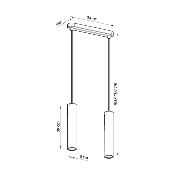 Apparecchio a sospensione, lunghezza 34 cm Bakari - Sollux-image-4