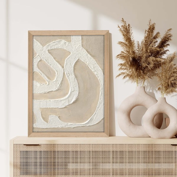 Quadro dipinto a mano 32,5x42,5 cm Raw organic - Malerifabrikken-image-1