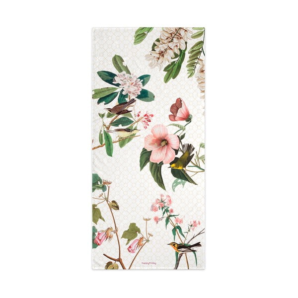 Asciugamano bianco 70x150 cm Blooming - Happy Friday