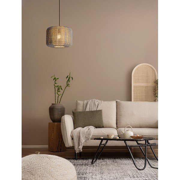 Lampadario blu/di colore naturale con rivestimento in corda ø 33 cm Abby – Nova Luce-image-2