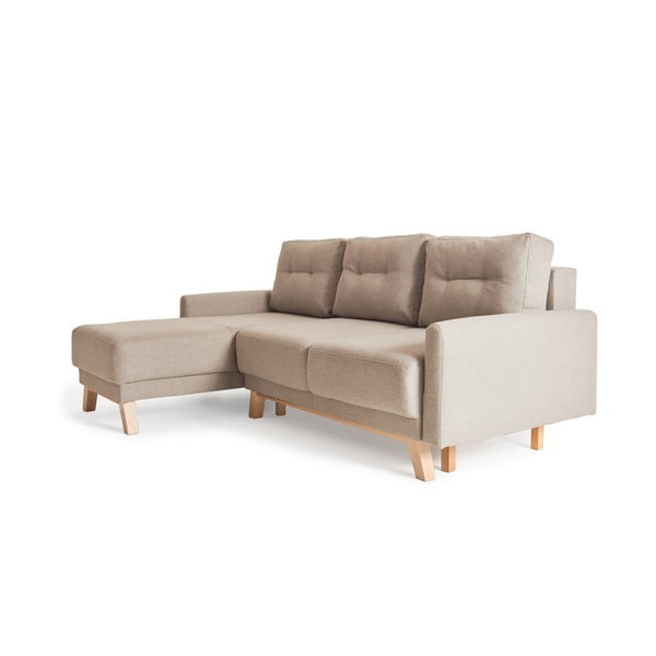 Divano letto variabile beige ad angolo Pop - Bonami Selection-image-4