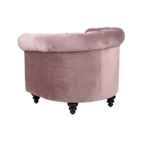Poltrona in velluto rosa Charlietown - Actona-image-1