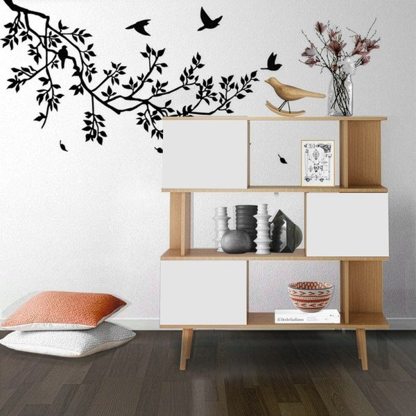 Libreria bianca in rovere 120x130 cm Alana - Støraa-image-4