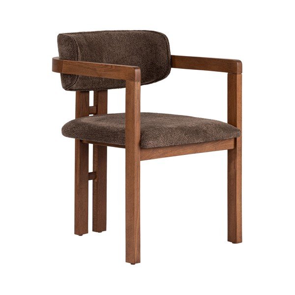 Sedia da pranzo marrone con braccioli Toscana – Kalune Design