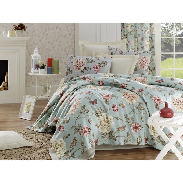 Copriletto in cotone per letto matrimoniale Single Pique Rasso, 200 x 235 cm Sandiego - Mijolnir-image-1