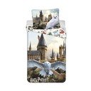 Set copripiumino e federa da bambini in cotone per letto singolo 140x200 cm Harry Potter "Hedwig" – Jerry Fabrics