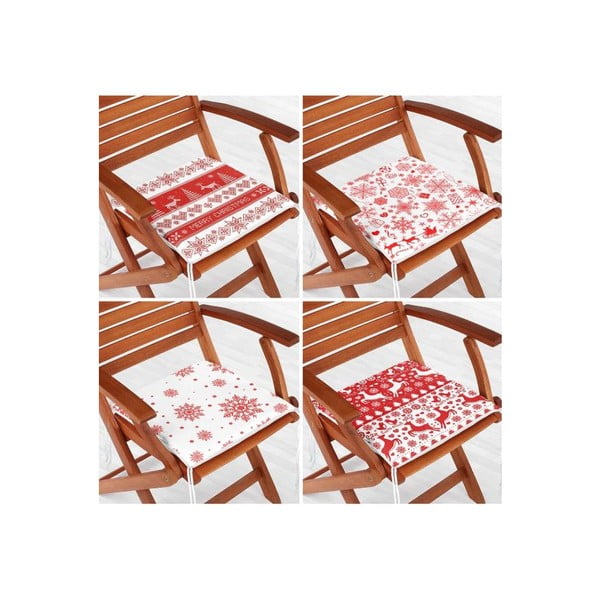 Set di cuscini per sedie a tema natalizio 4 pz 40x40 cm Snowflakes – Mila Home-image-1
