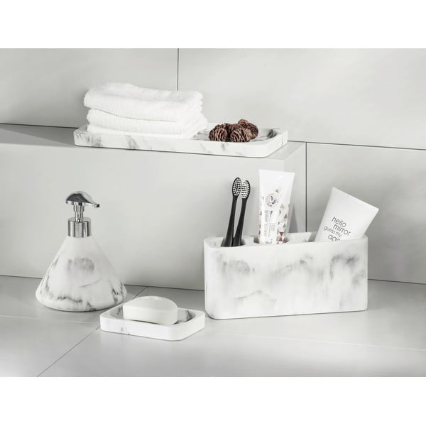 Organizzatore per spazzolini da denti bianco e grigio Desio - Wenko-image-2