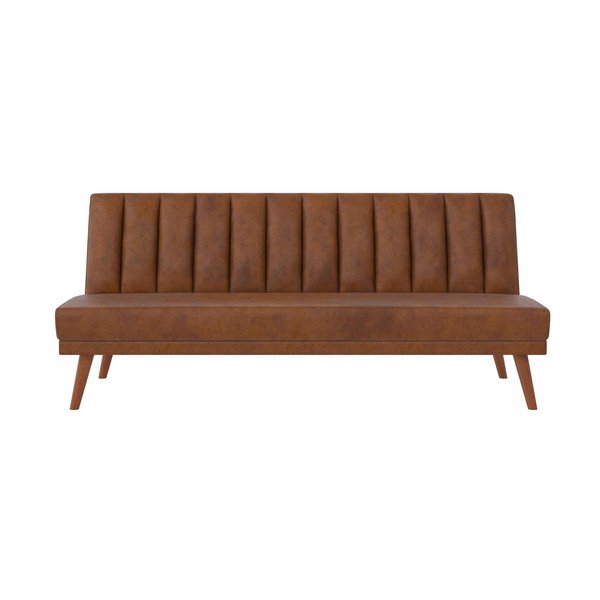 Divano letto arancione in similpelle 173 cm Brittany - Novogratz