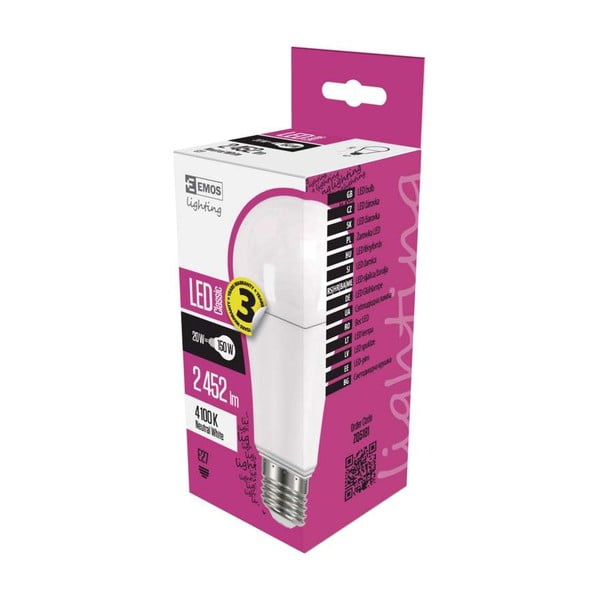 Lampadina LED neutra E27, 20 W - EMOS-image-1