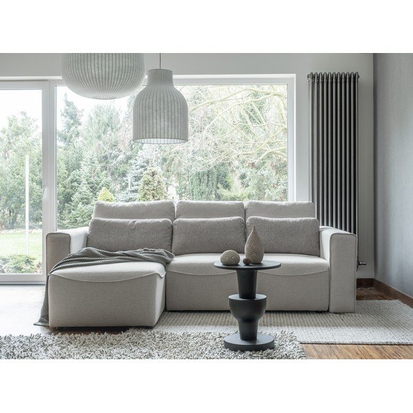 Divano letto angolare crema (variabile) Homely Tommy - Miuform-image-1