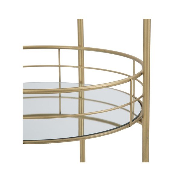 Carrello da portata a 3 livelli con design Ronda dorato Carrello - Mauro Ferretti-image-3