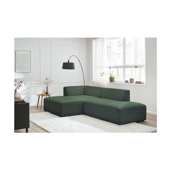 Divano angolare componibile verde (penisola a sinistra/a L) Megeve – Bobochic Paris-image-1