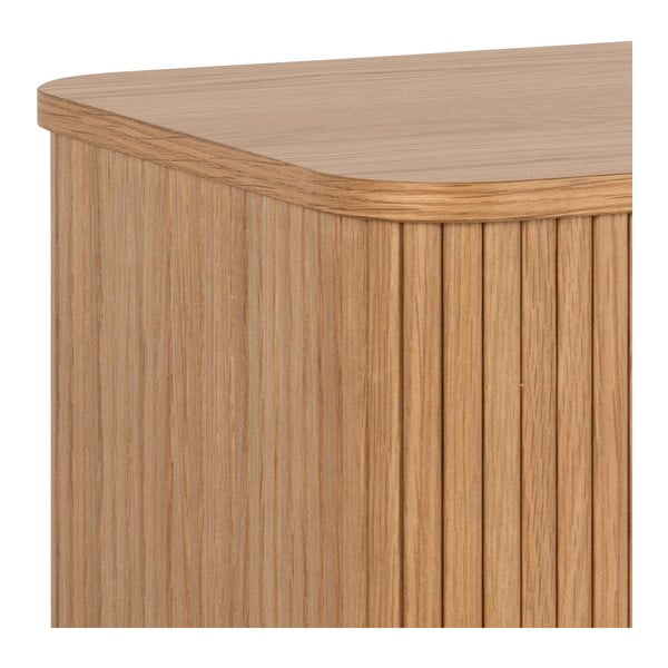 Cassettiera bassa in rovere con ante scorrevoli in colore naturale 160x80 cm Langley - Actona-image-4