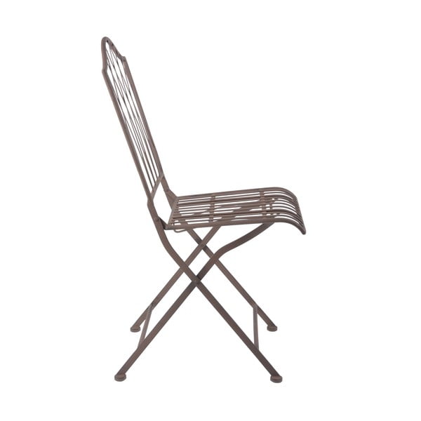 Sedia da giardino pieghevole in metallo marrone - Esschert Design-image-2
