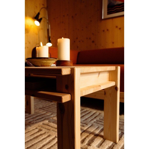 Tavolino da salotto colore naturale chiaro in pino massiccio 50x80 cm Tuck – Karup-image-2
