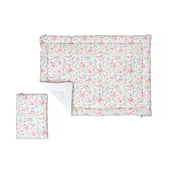 Set di coperte per neonati con cuscino , 100 x 135 cm Floral - Pinio